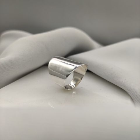 Ring Silver 925o flat wide polished