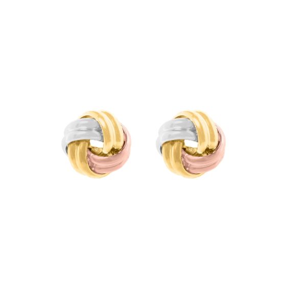 Earring Gold Tricolor Trinity